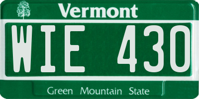 VT license plate WIE430