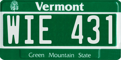 VT license plate WIE431