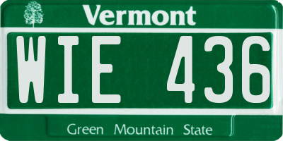 VT license plate WIE436