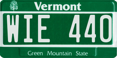 VT license plate WIE440
