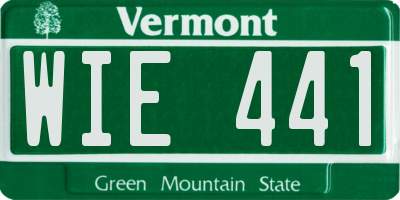 VT license plate WIE441