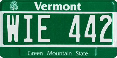 VT license plate WIE442