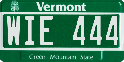 VT license plate WIE444