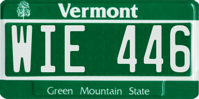 VT license plate WIE446