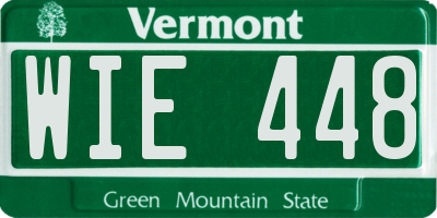 VT license plate WIE448