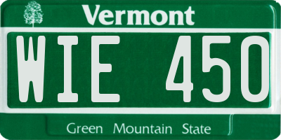 VT license plate WIE450