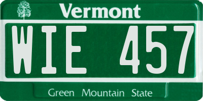 VT license plate WIE457