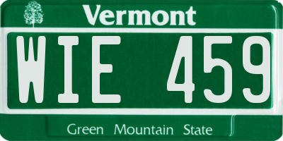 VT license plate WIE459