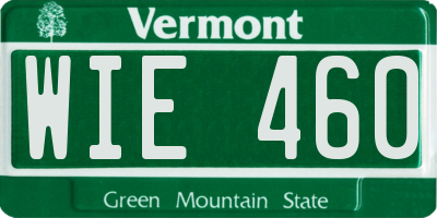 VT license plate WIE460