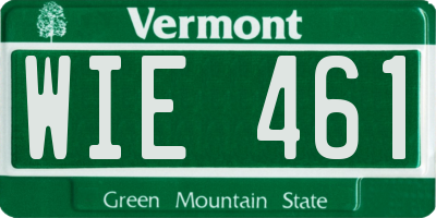VT license plate WIE461