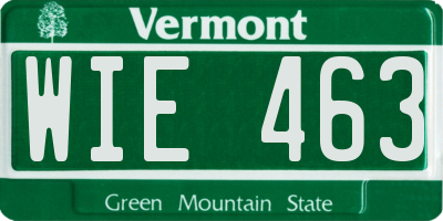 VT license plate WIE463