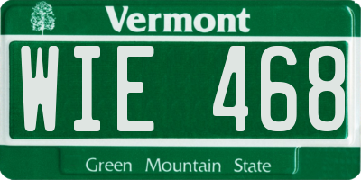 VT license plate WIE468