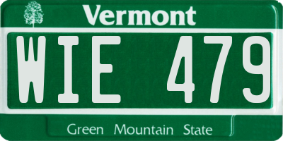 VT license plate WIE479