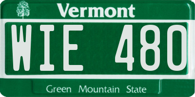 VT license plate WIE480