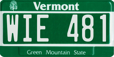 VT license plate WIE481