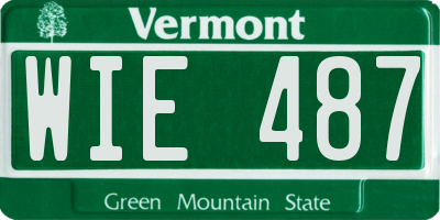 VT license plate WIE487
