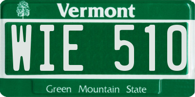 VT license plate WIE510