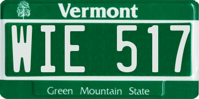 VT license plate WIE517