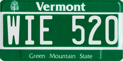 VT license plate WIE520
