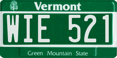 VT license plate WIE521