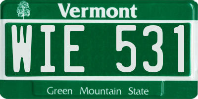 VT license plate WIE531