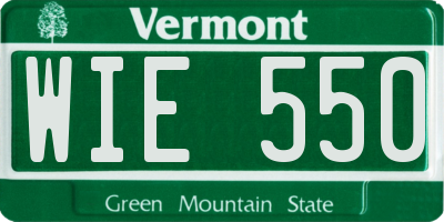 VT license plate WIE550