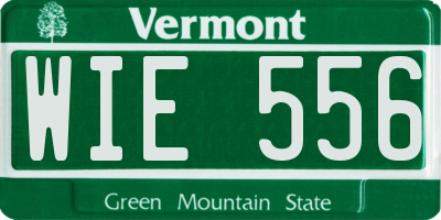 VT license plate WIE556