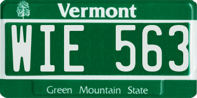 VT license plate WIE563