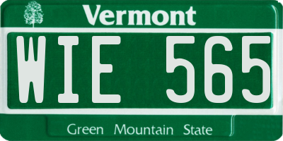 VT license plate WIE565