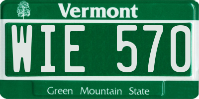 VT license plate WIE570
