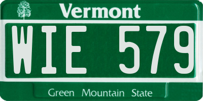 VT license plate WIE579