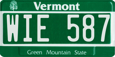VT license plate WIE587