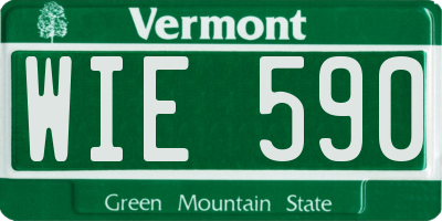 VT license plate WIE590