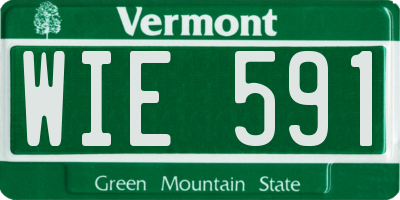 VT license plate WIE591