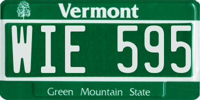 VT license plate WIE595