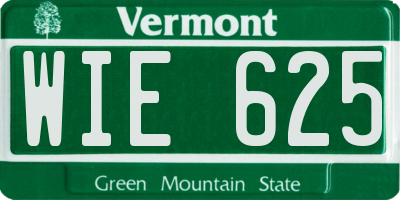 VT license plate WIE625