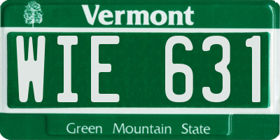 VT license plate WIE631