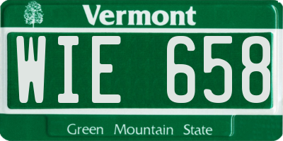 VT license plate WIE658