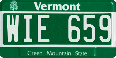 VT license plate WIE659
