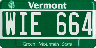 VT license plate WIE664