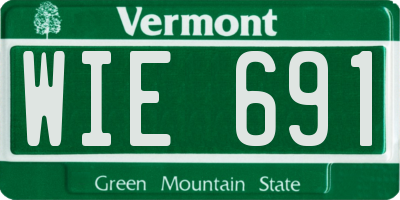 VT license plate WIE691