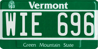 VT license plate WIE696
