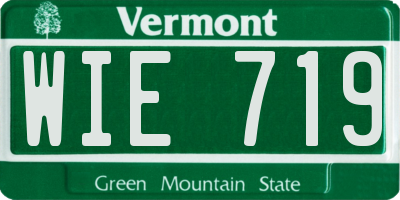 VT license plate WIE719