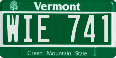 VT license plate WIE741
