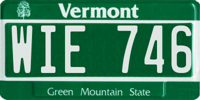 VT license plate WIE746