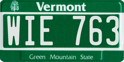 VT license plate WIE763