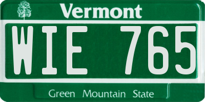 VT license plate WIE765