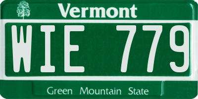 VT license plate WIE779