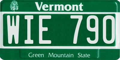 VT license plate WIE790