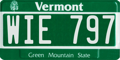VT license plate WIE797